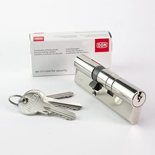 Metalux Serie K - Cylindre de serrure à profil européen anti-crochetage protection contre le perçage stator Norme DIN livré avec 3 clés 40x60)