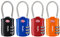 Diyife Serrures à Bagages TSA 4 Pack, Cadenas de sécurité à 3 Chiffres, Noir Bleu Rouge Orange