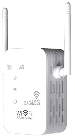 Booster Wi-FI | Amplificateur WiFi 5G et Signal - Amplificateur WiFi 1200 Connexion sans délai bi-Banpour Ordinateurs, téléphones Portables, Consoles Jeux Delr