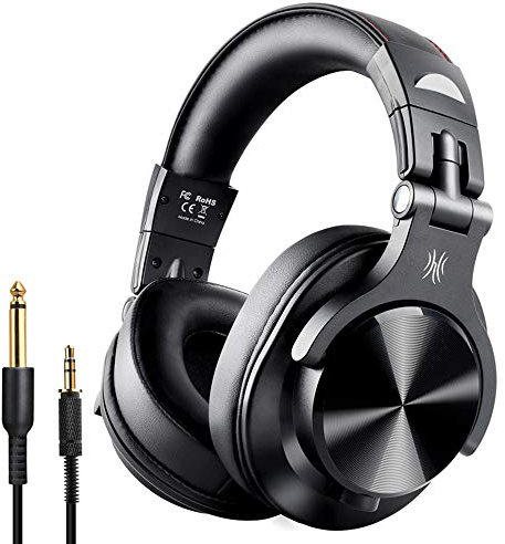 HUIOP studio monitor headphones,Wireless/Wired Musical Instrument Monitor Headphones Wired Headset with 3.5mm & 6.5mm Audio Cables for Electrical Piano Electronic Keyboard Drum Machine Electric Guita