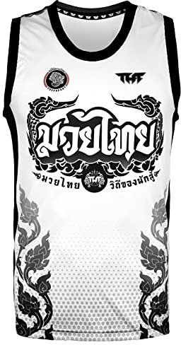 Tuff Sport Tank Top Muay Thai Boxing Vest Top Workout Shirt Sleeveless Gym Fitness Training (XL, TUF-TT101)