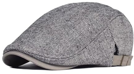 HNJKJEU Schirmmützen für Herren Schiebermütze Verstellbar Baumwolle Schiebermütze Flatcap Herren Frühling Herbst Hüte Caps (#0243)