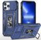 GANGANPRO Case for iPhone 14 Pro Case with Camera Cover Slider Full Body Armour Military Protective Shockproof Phone Cover Magnetic Ring Stand 6.1 Inch Dark Blue