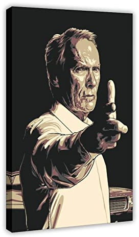 Clint Eastwood Gran Torino Leinwand-Poster, Wandkunst, Dekor, Bild, Gemälde für Wohnzimmer, Schlafzimmer, Dekoration, Rahmen-Stil, 60 x 90 cm