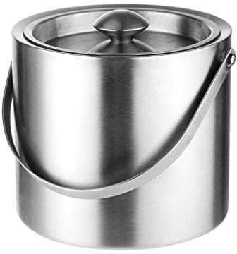 MOOWI Ice Bucket Ice Bucket With Lid Handle Restaurant Banquet Ice Bucket Bar Beer Cocktail Bucket Household Kitchen Food Storage Tool Bucket Keeps Ice Cold & Dry (Size : M)