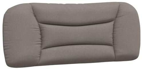 vidaXL Kopfteil Kissen, Kopfteilkissen mit Wellen-Design, Bett Kopfkissen mit Klettverschlüssen auf Rückseite, Kopfteilpolster Kopfpolster, Taupe 100cm Stoff