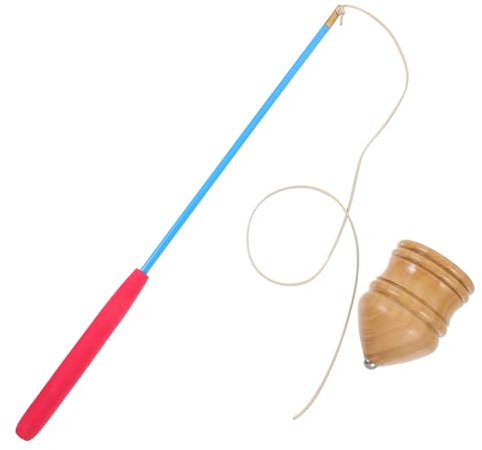 ifundom Holz Kreisel Spielzeug DIY Vintage Kreisel Für Junge Mädchen Und Senioren Elm Holz Braun Fördert Kreativität Hand-Augen-koordination Und Motorische Fähigkeiten Als