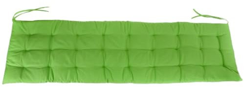 Marabella Auflage für Gartenbank 150 x 40 x 4 cm Sitzpolster mit Steppung und Bändchen, Farbe:apfelgrün