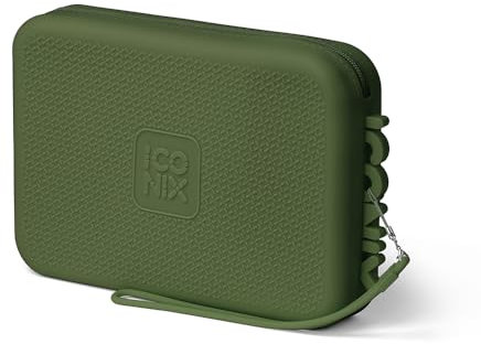 ICONIX Kosmetiktasche für Damen – geräumig und schick, perfekt für die Organisation Ihres Make-ups, ideal für Meer, Zuhause, Pool, Reißverschlusstasche in verschiedenen Farben, grün, Pochette, Minimal