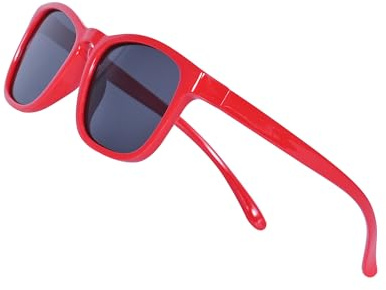 JoXiGo Lunettes de soleil polarisées pour enfants garçons et filles (3 à 12 ans) + porte-lunettes + pochette à lunettes de soleil