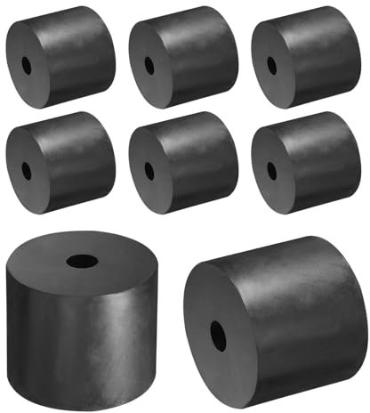 QUARKZMAN 8pcs Entretoises en Caoutchouc, Rondelles Caoutchouc Anti-Vibration Épaisses Amortisseur Coussins Maison Réparation, 50mm Diamètre Extérieur, 10mm Diamètre Intérieur, 40mm Hauteur
