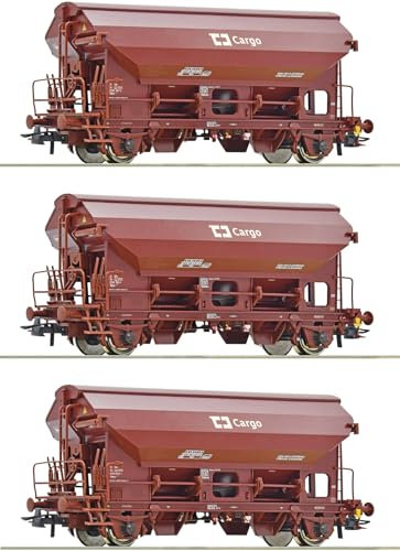 6600078 H0 3er Set Schwenkdachwagen Tdns, CD-Cargo, Ep.VI
