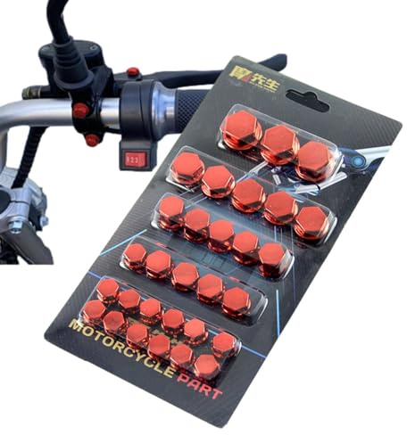 Cache-écrou de moto, 5 couleurs de cache-vis décoratif pour moto | /lot de cache-écrous de boulons de moteur antirouille pour vélos
