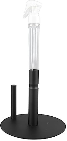 Paper Towel Holder with Spray Bottle, Countertop Paper Towels Holders Stand with Sprayer Inside Center Standing Paper Tissue Roll Rack for Kitchen Bathroom