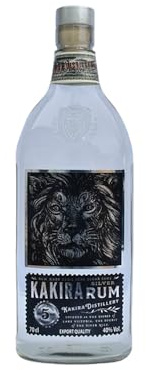 Kakira | Silver Rum 5 Year Old Ugandan Rum 40% ABV | 70cl | Pot distilled cane rum aged five years in bourbon and sherry casks for layered vanilla and spice notes.