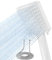 VOXON Square Shower Head and Hose Set, High Pressure Shower Heads with 6 Spray Modes, Universal Shower Head with 1.8m Stainless Hose, Handheld Large Rain Shower Heads for Low Water Pressure, White