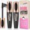 2Pcs Waterproof Mascara - Black Volume & Length, Tubing Formula, Long-Lasting Smudge Proof, Mini Travel Size, Prime lash Technology for Mature Ladies