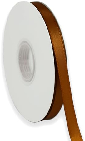 Copper Ribbon Satin Ribbon 3/8 Inch x 50 Yards with Spool | Continuous Ribbon for Gift Wrapping Christmas Crafts Floral Bouquet Wedding Decorations Single Face