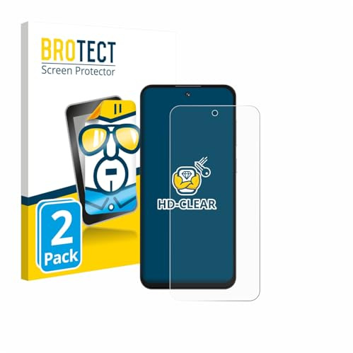 BROTECT Schutzfolie für Oukitel C69 | 2 Stück Transparenter Displayschutz Made in Germany Klare Displayschutz-Folie Clear Einfache Montage Case-Friendly