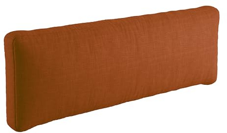 sunnypillow Palettenkissen für Gartenmöbel - Rückenkissen 120x40x20cm - Rückenpolster für Bett und Sofa - Palettenpolster für Palettenmöbel - Lounge Kissen mit abnehmbarem Bezug Orange