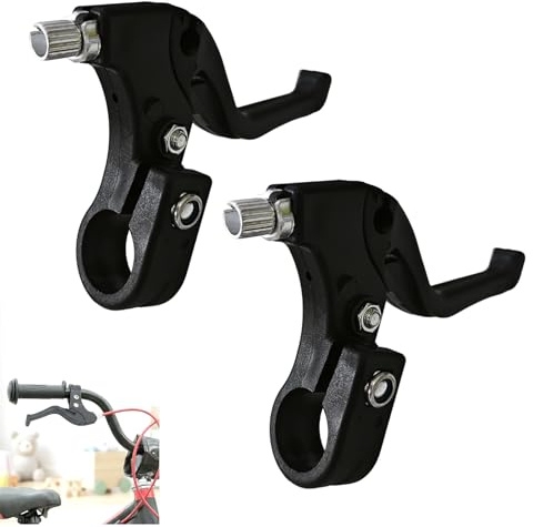 Larebidtex Levier de Frein pour Vélo Enfant - 1 Paire de Poignées Ergonomiques, Accessoire de Sécurité pour BMX et Vélos Électriques, Installation Facile, Robuste et Pratique (Noir)