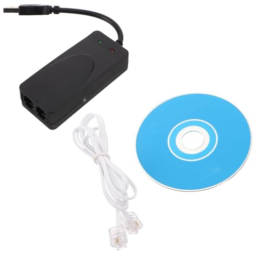 COHEALI USB Fax Modem 56k Schwarz mit Dualen USB Anschlüssen und Abs Gehäuse Plug and Play für Computer und Faxgeräte im Büro und Geschäftsumfeld