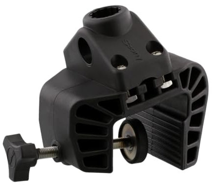 Scotty 0449 Tragbare Nylon-Klemmhalterung mit 241 Seitendeckhalterung, Schwarz