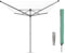 Brabantia - Lift-O-Matic drehbaren Wäschespinne - Reibungsloses Drehungen - UV-beständige Wäscheleine - Auch für Kleiderbügel - Metallic Grey - 295 cm