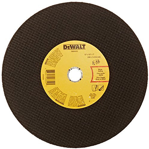 DeWalt DWA8032 Metal Port Saw Cut-Off Wheel, 12-Inch X 1/8-Inch X 1-Inch