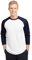 Raglan Long Sleeve Baseball Style Full Sleeve t Shirt Unisex Tshirts Navy/White X Large 100% Cotton