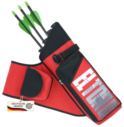elToro Sport Deluxe II Seitenköcher | Hochwertiger Bogensport Seitenköcher für Pfeile, Strapazierfähig, Verstellbare Gurte, Praktische Taschen