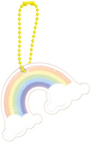Sicherheitsanhänger Kinder Reflektor reflektierend auf 125m für Schulranzen,Taschen, Koffer, Made in Schweden (Regenbogen)