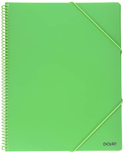 DOHE - Porte-vues de 30 pochettes PP (80 mic) A4 à spirale - Vert