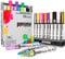 PINTASA Acrylic Paint Pens - 18 Rock Paint Markers - Quick Dry Acrylic Paints Set, Canvas, Ceramic, Porcelain, Wood, Mug, Fabric, Kids DIY Crafts | Glass Colouring Kit Painting Set and Water Based Ink