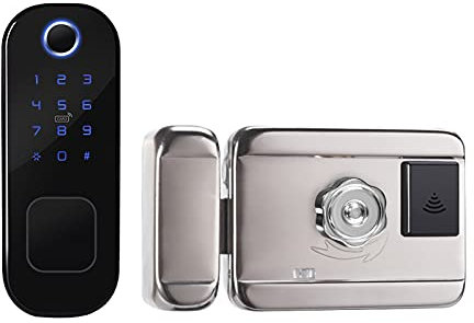 Tuya Wifi Bloqueo de puerta inteligente de desbloqueo múltiple Smart Home Cerradura impermeable Cerradura de puerta digital con APP Contro para la seguridad del hotel en el hogar