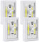 JINSHIN Led Night Light Switch - Battery Powered, Stick On, Closet Lights (4pack-White)
