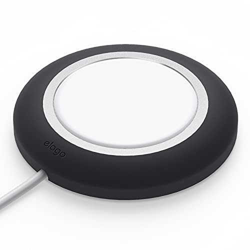 elago MS Charging Pad Compatible with MagSafe Charger Compatible with iPhone 16, 15, 14, 13, 12 Series and Other Wireless Charging Phones (Black)
