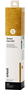 Cricut 2008674 Smart Iron-On Heat-Transfer Vinyl 1 Sheet Glitter Gold 2.7m (9ft)