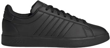 adidas Men's Grand Court 2.0 Tennis Shoe, Black/Black/White, 9 UK