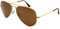 Pilot Style Retro Metal Frame Adult Unisex Women Mens Sunglasses UV400 Protection (Gold Frame Brown Lens)