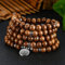 MELRIE 1 Pc Tibétain Bouddhiste Prière Mala Méditation Arbre de Vie 108 Perles Bois Bracelet Collier Chapelet Bijoux-Arbre de Vie