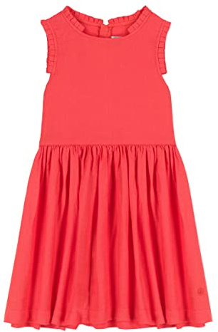 Petit Bateau Mädchen Ärmelloses Kleid, Orange Jupiter, 12 Jahre