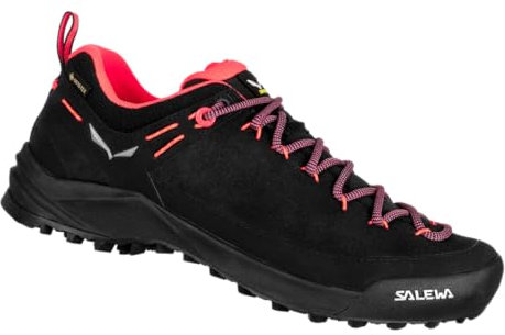 SALEWA Wildfire Leather GTX W, Chaussures de randonnée Femme, Corail Fluo Noir, 37 EU