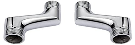 BiaoTeng Raccord Excentré Mitigeur Bain Douche,Raccord Laiton Coudé RéDucteur,Bras Pivotant RéGlable,Raccord Mural Contre Coudé,Raccord Excentré Long,Chrome B