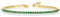 namana grüne Tennis Armbänder für Damen und Mädchen, zierliches Gold-Tennisarmband mit grünen Zirkonia-Steinen, niedliches dünnes Gold-grünem-Armband
