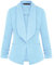 MINTLIMIT Womens Casual 3/4 Sleeve Open Front Blazer Pockets Work Suit Office Jacket (Blue #4 XL)