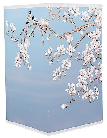 CORHAD Rechteckiger Lampenschirm Aus Leinenstoff Chinesischer Stil Vintage Design Weichlichtgedämpft Für Steh Wandleuchten Einfache Montage Dekorativ Und Leicht x Höhe