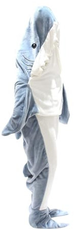 HSGAV Hai Decke Erwachsene Zum,Shark Blanket Schlafsack,Shark Schwanz Decke Anzug Super Weich,Onesie Hai Kostüm Geschenk Für Teenager, Erwachsene, Hai-Liebhaber