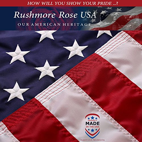 Große amerikanische Flagge für den Außenbereich, 15,2 x 25,4 cm, strapazierfähig, hergestellt in den USA, US-Flagge, 15,2 x 25,4 cm, mit gestickten Sternen und genähten Streifen, 15,2 x 25,4 cm,