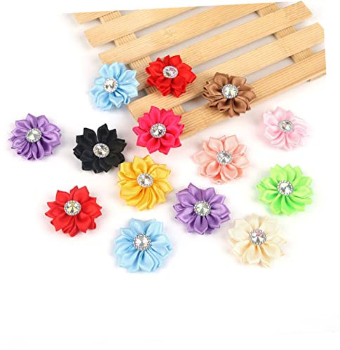 WOFASHPURET Rhinestone Ribbon 1 20pcs Clothes Flower The Flowers Purple Rose Headband